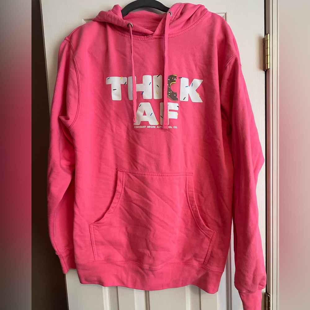 Pink doughnut hoodie combat iron